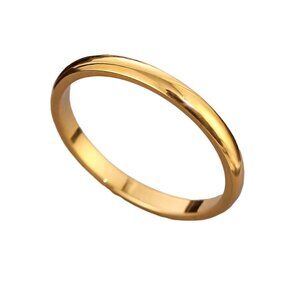 3/$35 18k Gold Plated Polished Band Ring Minimalist Classic Stackable Jewelry